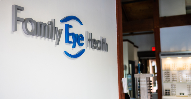 Family Eye Health wall sign